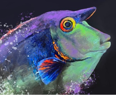 Unicorn Tang Art Print on Watercolor Paper - 8 x 10 in